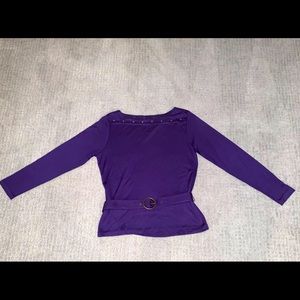 Carlisle Purple Belted Top
